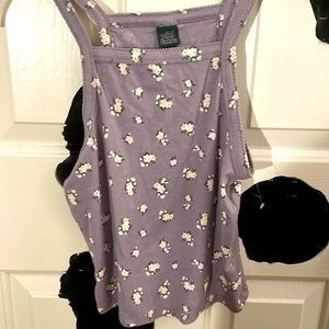 Purple flower tank top